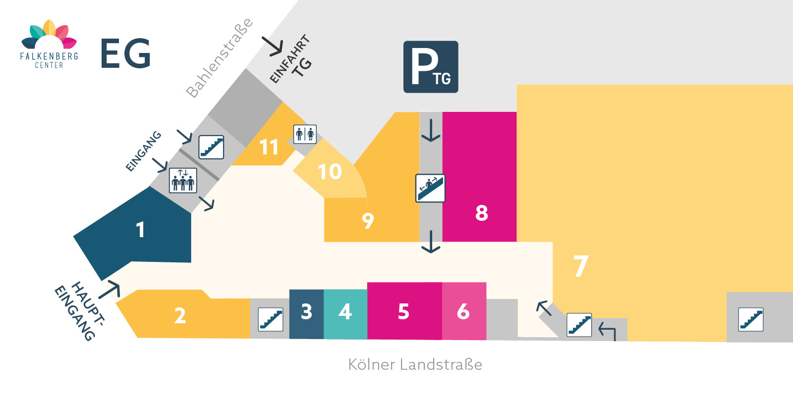 Falkenberg Center - Lageplan Erdgeschoss