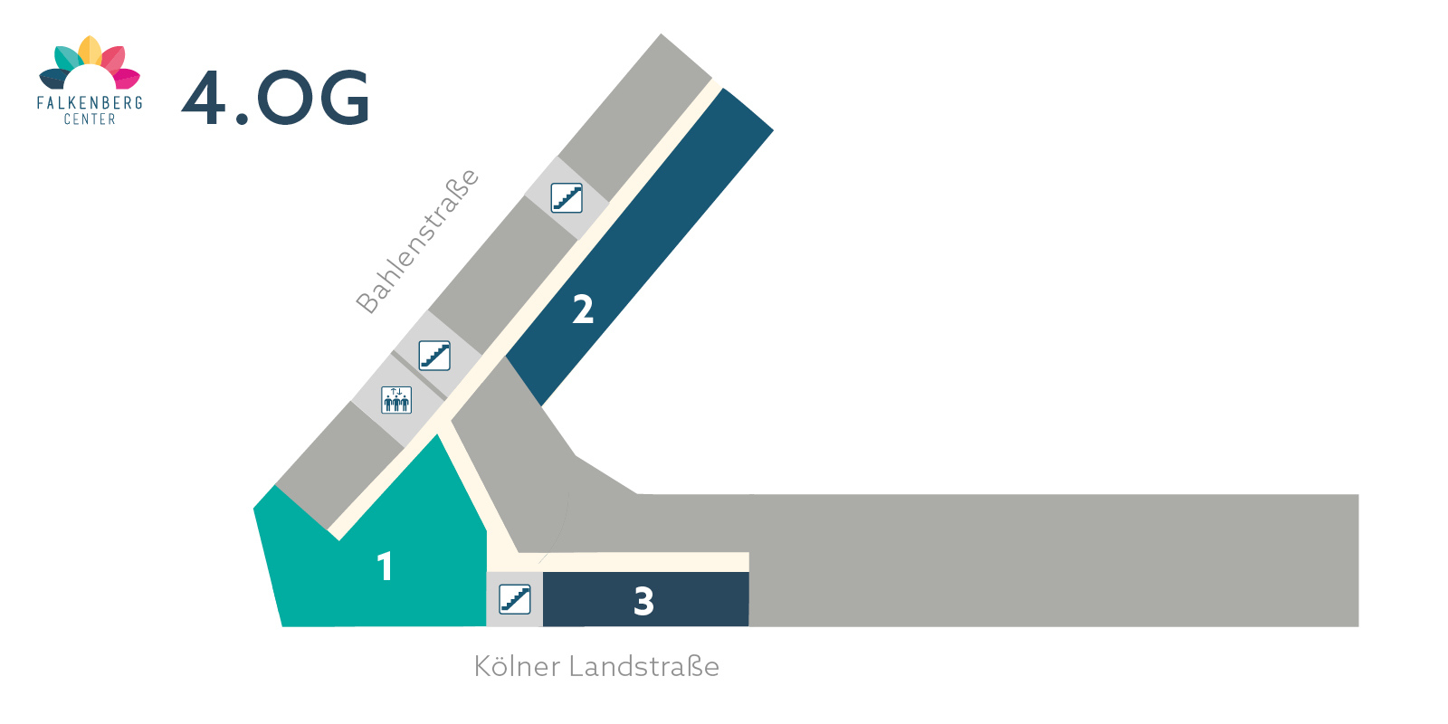 Falkenberg Center - Lageplan 3.OG